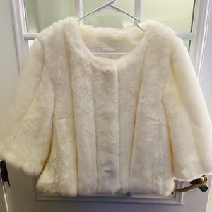 Calvin Klein Faux Fur Shrug
